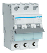 Hager Dvärgbrytare C 3-P 20A 6kA Quick Connect