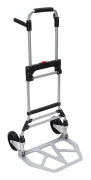 Fällbar handtruck, justerbara handtag, kompakt förvaring,Silver