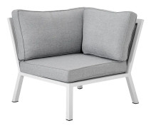 Brafab, Belfort hörndel inkl dynor vit / Peral Grey