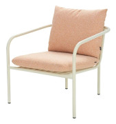 Brafab, Bendt fåtölj Pearl White/Teddy Orange