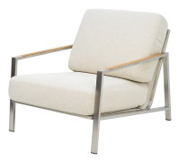 Brafab, Naos fåtölj Stainless steel / Dot beige