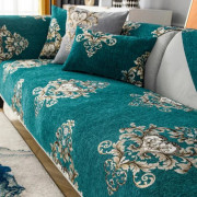 Europa Chenille Soffhandduk Jacquard Soffset Fyra Säsonger Sofföverdrag för Vardagsrum Sektionssoffa Ryggstöd Armstöd Kudde 70x70cm 1pcs