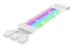 PC- case- PSU-förlängning RGB-kabel 24Pin PCI-E GPU 8PinX2,8PinX3 Neon-Color Line ARGB Streamer- Transfer Adapter 5V3Pin White 3x8p