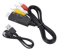 HDMI-kompatibel till RCA-adapteromvandlare Full HD för TV-box HDMI-kompatibel till AV-omvandlare 1080P-