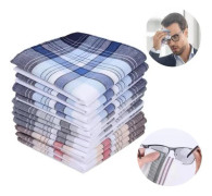 12-pack Handkerchiefs Cotton 40x40 cm, Cotton Handkerchief - Classic Plaid Design, for Business Meetings, Weddings, Parties & Travel