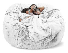 (150x75cm-Lila) Lazy Soffa Sittsäck Konstgjord Päls Sittsäck (endast sittsäckar)