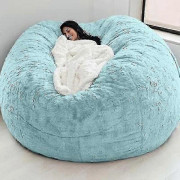 (180x90cm-kaffe) Lazy Soffa Sittsäck Konstgjord Päls Sittsäck (endast sittsäckar)