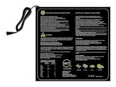 (EU-kontakt - 25*52,5 cm) Värmematta för fröplantor, vattentät värmedyna för inomhusväxter, groddning, hydroponisk odling, ölbryggning, jäsning