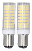 2-pack dimbara 10W BA15D LED majslampa, energibesparande keramisk glödlampa med 102 lysdioder - AC 100-120V