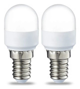 2-pack LED-kylskåpslampor, E14-sockel, 2W, varmvit, ej dimbar