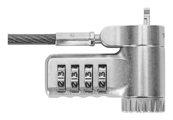 Targus DEFCON - Lås för säkerhetskabel - silver - 2 m