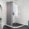 2m Self-Adhesive Shower Strip, 4cm High Waterproof Rubber Strip for Bathroom and Kitchen, Shower Threshold / Water Barrier
