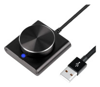 USB Volymkontroll Förlustfri PC Datorhögtalare Volymkontroll Knapp Justerare Digital Kontroll med En Knapp Tyst