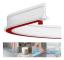 2m Self-Adhesive Shower Strip, 4cm High Waterproof Rubber Strip for Bathroom and Kitchen, Shower Threshold / Water Barrier