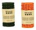 2 spolar med flätad tråd flasgrön/orange 2mm x 25 m