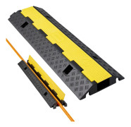 Kabelskyddsramp - Kabelramp och Slangskydd 1 Kanal - Axelkapacitet 9 979 kg - Kanalstorlek 70 x 50 mm - Öppningsbart lock - Kraftig gummi - Inne/Ute