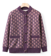 Äldre personer med sammetskofta dam mormor tjock kappa mamma topp gammal dam moderiktiga kläder 4XL violett