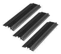 Kabelramp - Golvkabelskydd - Axellast 7 938 kg - Kraftig - För hög gångtrafik - Inomhus/Utomhus - 3-pack