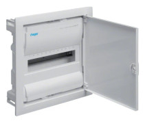 Hager Polo VOLTA 1x12 modular distribution board, flush-mounted, IP30 - VU12NE