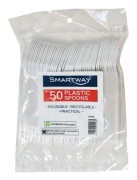 Smartway Plastskedar (50-pack) One Size Vit