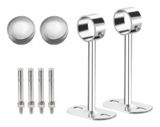 Garderobsrörsfäste, rörfäste 25 mm, klädstång, hem, dusch, garderob, 10 cm höjd 20 cm Höjd 26 mm dia