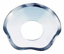 Ljusmanschett Klar Vågig Silverkant 55mm, 6-pack - Nybro