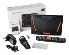Satellitmottagare, 4K UHD, Trådlös och Ethernet-anslutning,EU-plugg, V8uhd tv box