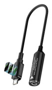 140W DC (7.4x0.6mm) till USB-C Adapter med Digital Display - Kort Kabel, kompatibel med APPLE, Samsung, Huawei och Garmin