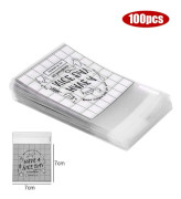 100 st Rutiga Krispiga Kakförpackningspåsar Ha en Bra Dag Självhäftande Påse Transparent Kexpåse 7x7cm 10x10xm (FMY) 7x7cm 100 st