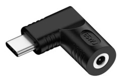 DC Hona till USB Typ-C Hane 65W PD Strömadapter - J-Formad Design, Kompatibel med Huawei, Samsung, APPLE, Garmin