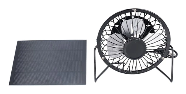 Polykristallin Solpanel Fläkt Liten Portabel USB Solcellsdriven