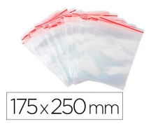 Plastpåse - Q-CONNECT - 175x250 mm - Paket med 100 - Klar - Återanvändbar