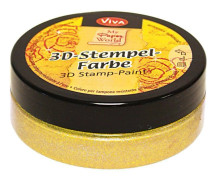 Dekorativ stämpeldyna Viva Decor - 119391736 - 3D-stämplar Målarfärg 50 ML-Ljus Guld, Övrigt, Flerfärgad