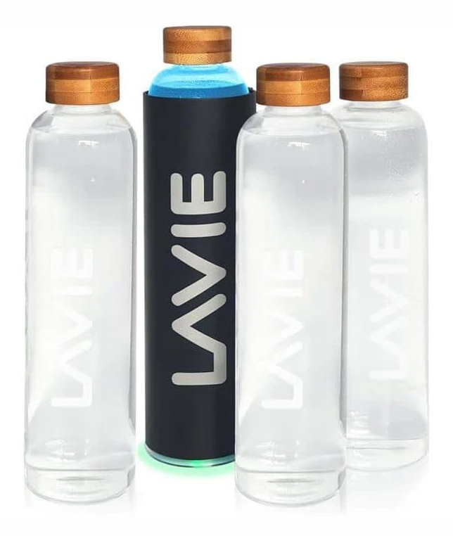 Vattenrenare LaVie Pure UVA - Paket med 1 renare + 4 flaskor 1L, Antracit, rening på 15 min