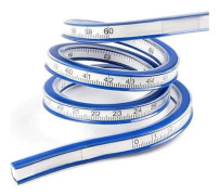 24 tum flexibla plastlinjaler för ritning och sömnad, ritverktyg, konst- och hantverkslinjal