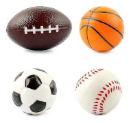 Kiddie Lekset med 4 bollar för småbarn 1-3 år 4 \" mjuk fotboll, baseboll, basketboll och
