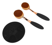 2 st Solskyddsapplikatorborste Mjuk Fiberhår Solskyddsborste med Skyddslock Skyddslock