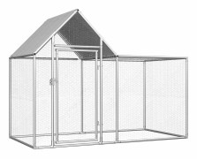 vidaXL Hönsbur 2x1x1,5 m galvaniserat stål