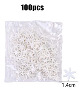 50/100 st Vita Snöflingor Juldekoration Julgransprydnader Hantverk DIY Tillbehör (FMY)