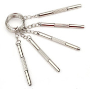 #4-delad glasögonmejsel 3-i-1 Mini mejsel nyckelring för glasögon solglasögon klockor#