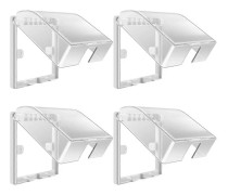 4 st Badrumsuttag Skyddskåpa Strömbrytare Vattentät Box (Transparent)