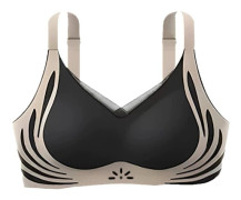Ice Silk Sömlös BH: Trådlös Push-Up Komfort för Stort Byststöd Black XXL Black XXL