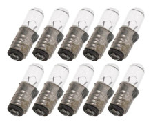 Mikro Ersättningslampa E5 Mini Glödlampor För Tekniker Vetenskaplig Forskning Rund Form 10-pack