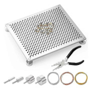 75-delars trådbockningsjigg-kit, 11,7 x 14,2 cm fyrkantiga jiggar för smyckestillverkning och lindningsmaterial