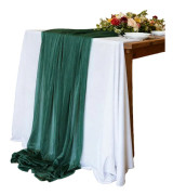 Elegant Bordslöpare i Polyester för Bröllop, Fester & Heminredning, 600x75 cm DarkGreen DarkGreen