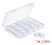 100 ST 30 mm Myntfodral Hållare Myntsamlingslåda Fodral Mynt Transparent[ca]