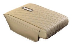 Bil Multifunktionell Armstöd Box Höjd Pad med Pappersficka - Vågmönster Beige Beige