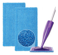 Absorberande ersättningsskydd kompatibla med Swiffer Wet Spray Mop Mikrofibermoppskydd för våta och torra moppar (2)