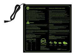 Elektrisk värmematta för 1 rum, uppvärmd matta för plantor med elektronisk trädgårdsodling och groddning med förvaringsväska 50 x 52,5 cm
