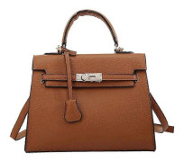 Höst och Vinter Dam Hundra Crossbody Handväska Enkel Axel Kelly Väska (FMY) Brown